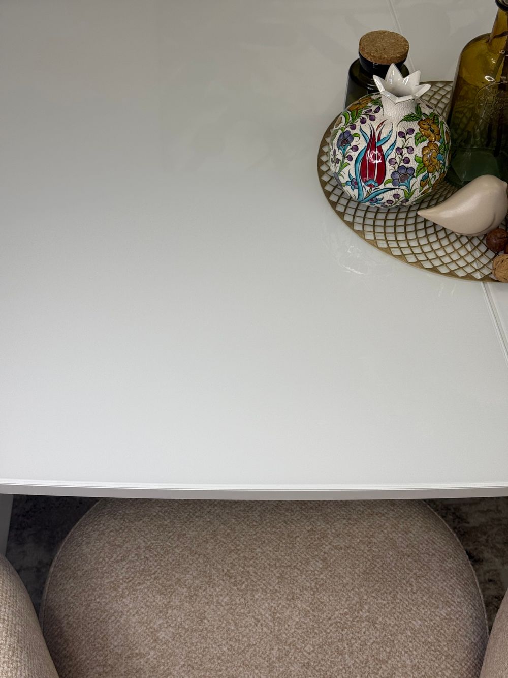 Стол KENNER SL1600 белый/стекло белое глянец