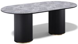 Стол Kenner LDs2000, черный/керамика LARKA GREY арт.170110