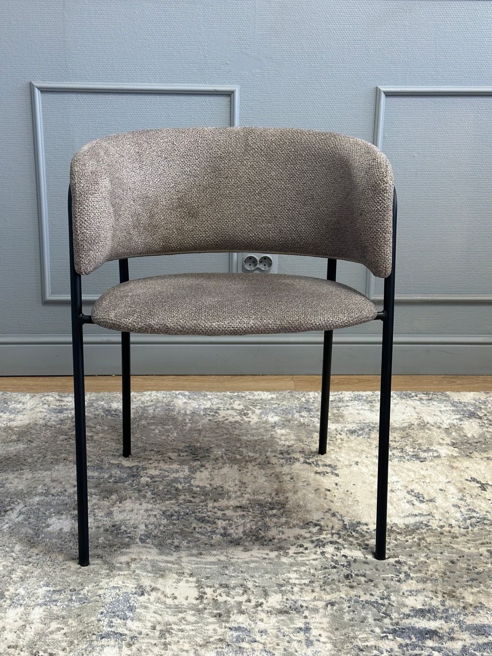 Комплект стульев 2шт KENNER 303SD черный/микробукле капучино