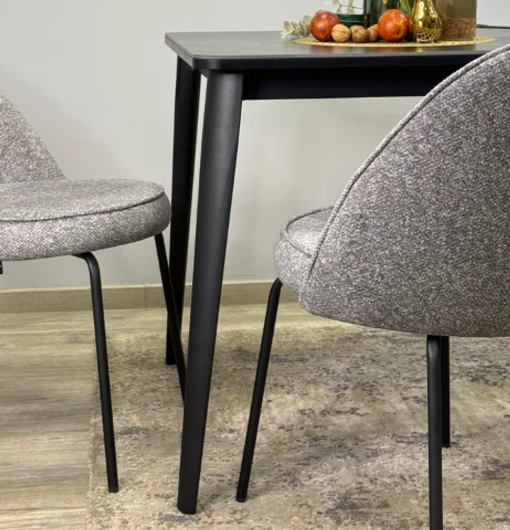 Стол KENNER KS1400 черный/керамика мрамор черный