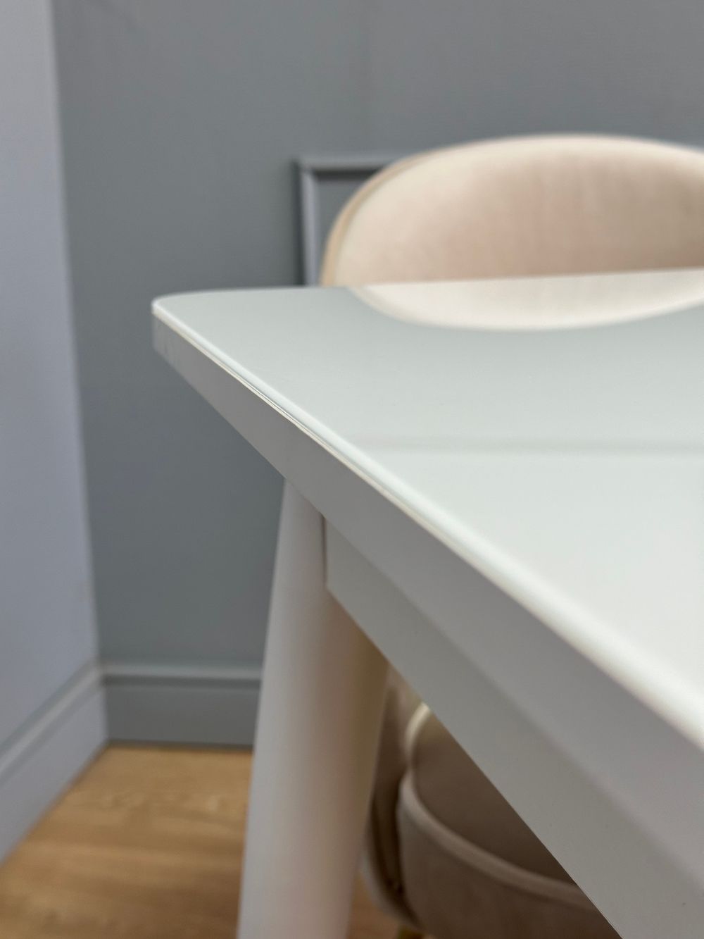 Стол KENNER K1100 белый/стекло белое