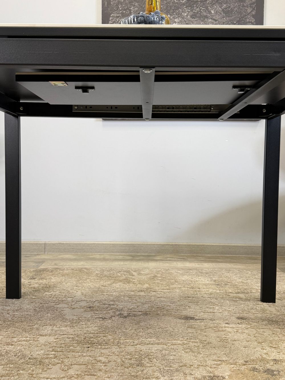 Стол KENNER LK1000 черный/керамика CARMEN LIGHT GRAY арт.170156