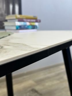 Стол KENNER AZ1400 черный/керамика белая