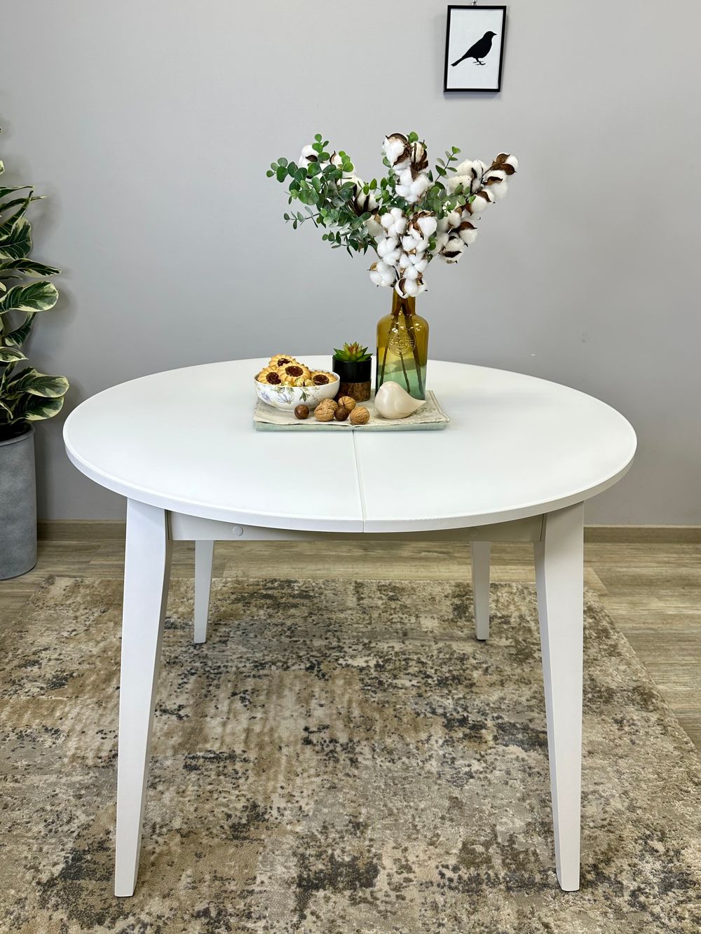 Стол KENNER 1000 М белый/стекло белое сатин