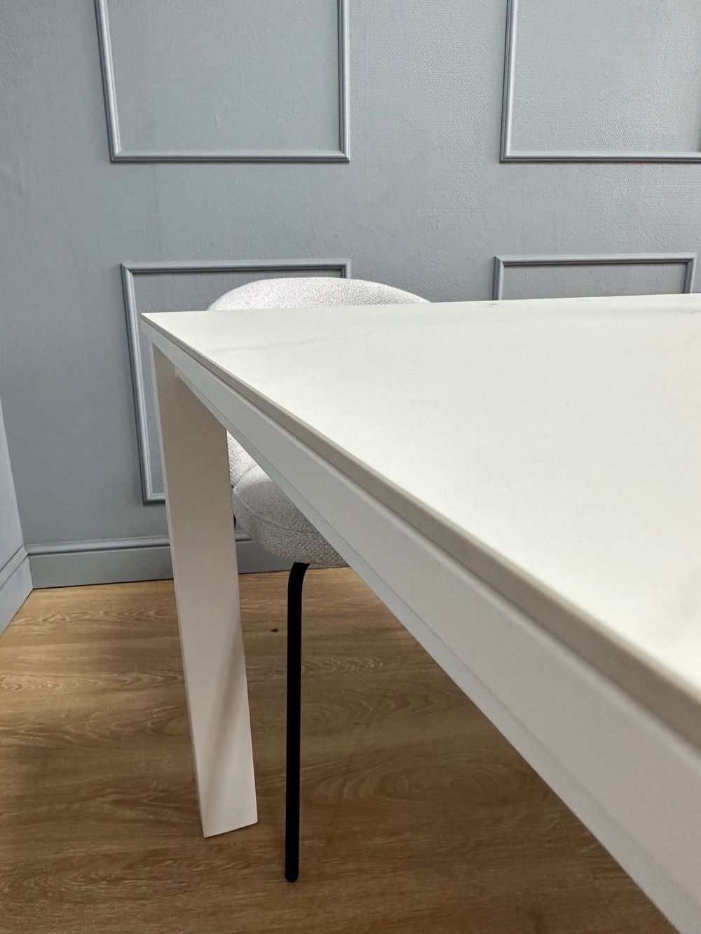 Стол KENNER BL1300 белый/керамика мрамор белый