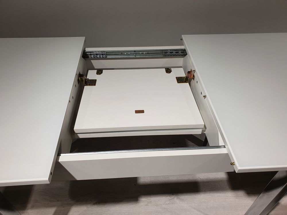 Стол KENNER 1100s белый/стекло белое сатин