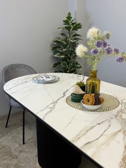 Стол Kenner LDs2000, белый/керамика GILT WHITE арт.170111