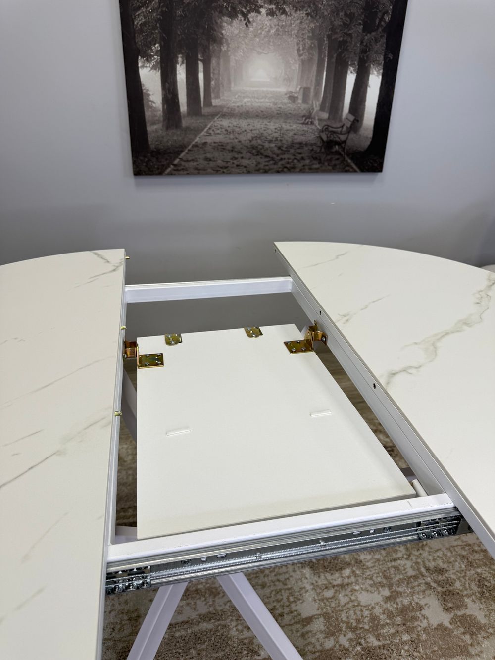 Стол KENNER R1100 белый/стекло белое глянец