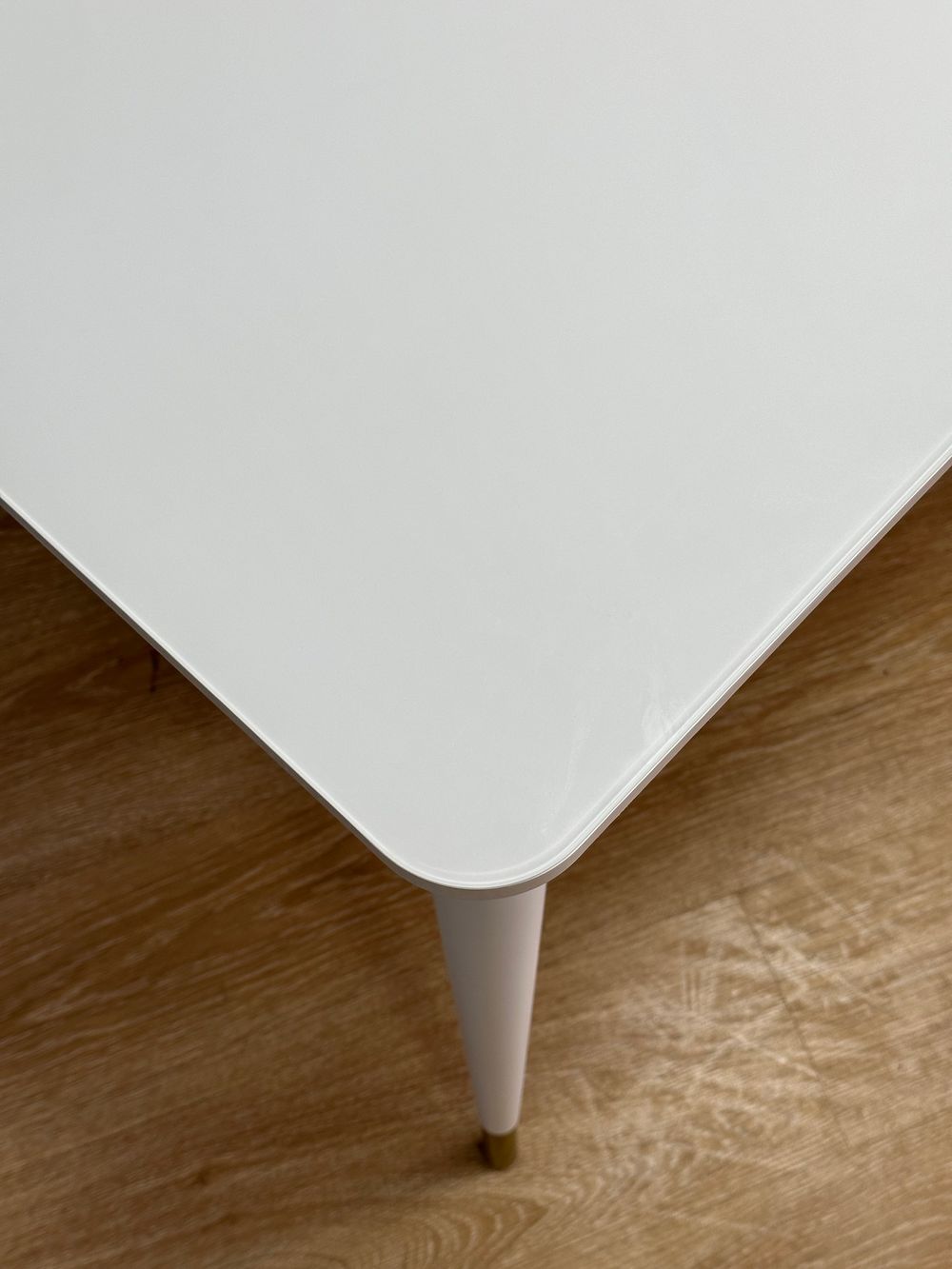 Стол KENNER K1100 белый/стекло белое