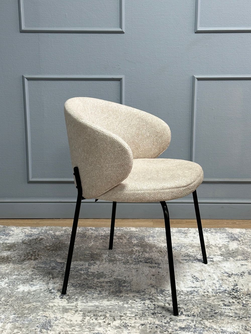 Комплект стульев 2шт KENNER 305SD черный/бежевый микробукле