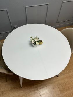 Стол KENNER K1000 белый/стекло белое сатин