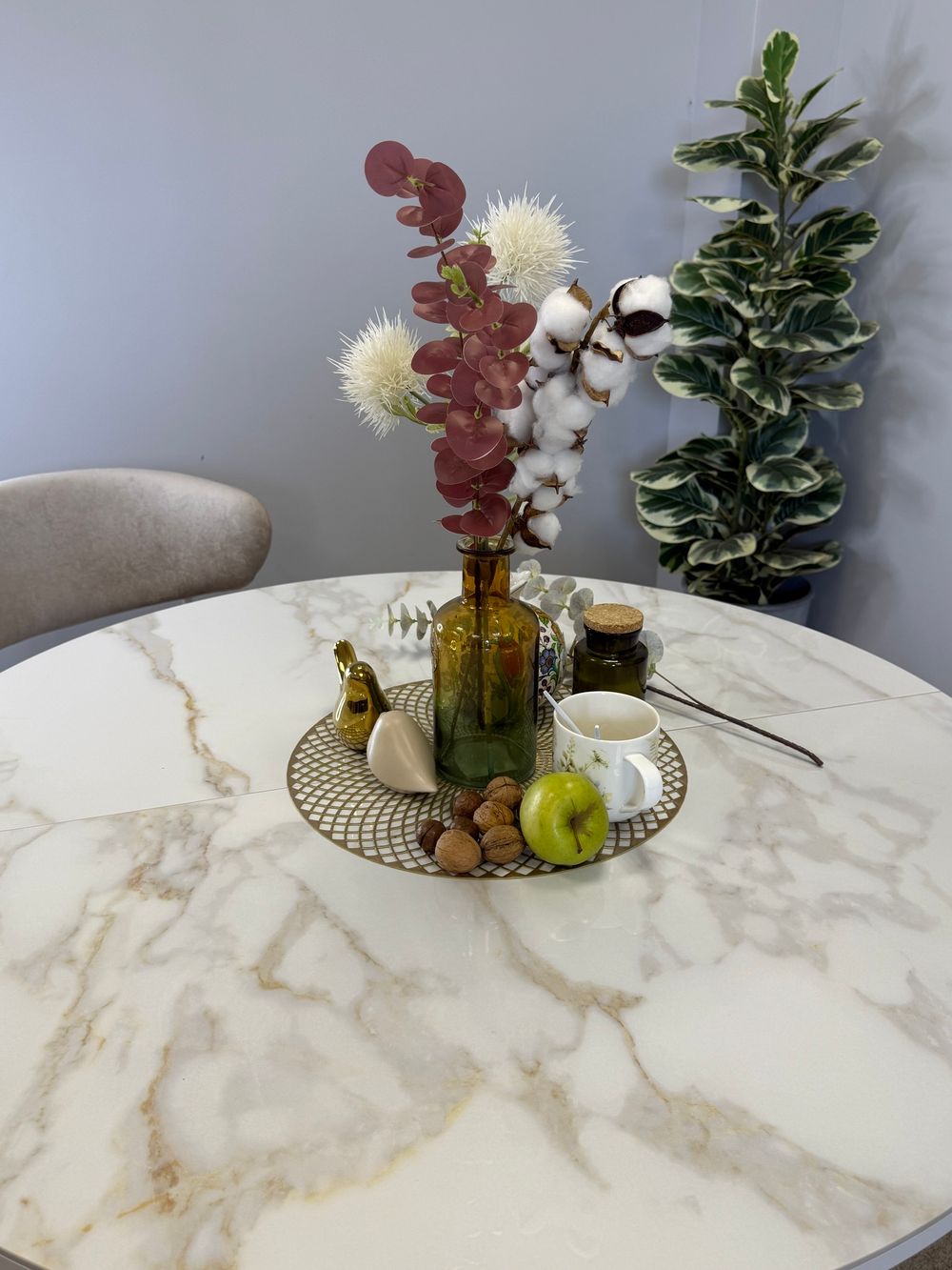 Стол KENNER RL1100 белый/керамика белая глянец