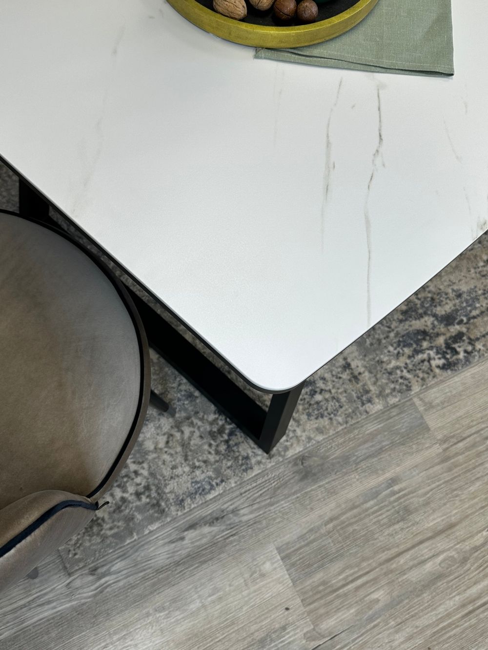 Стол KENNER AZ1400 черный/керамика белая