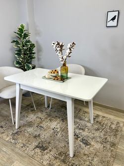 Стол KENNER 900 М белый/стекло белое глянец