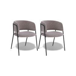 Комплект стульев 2шт KENNER 303SD черный/микробукле капучино