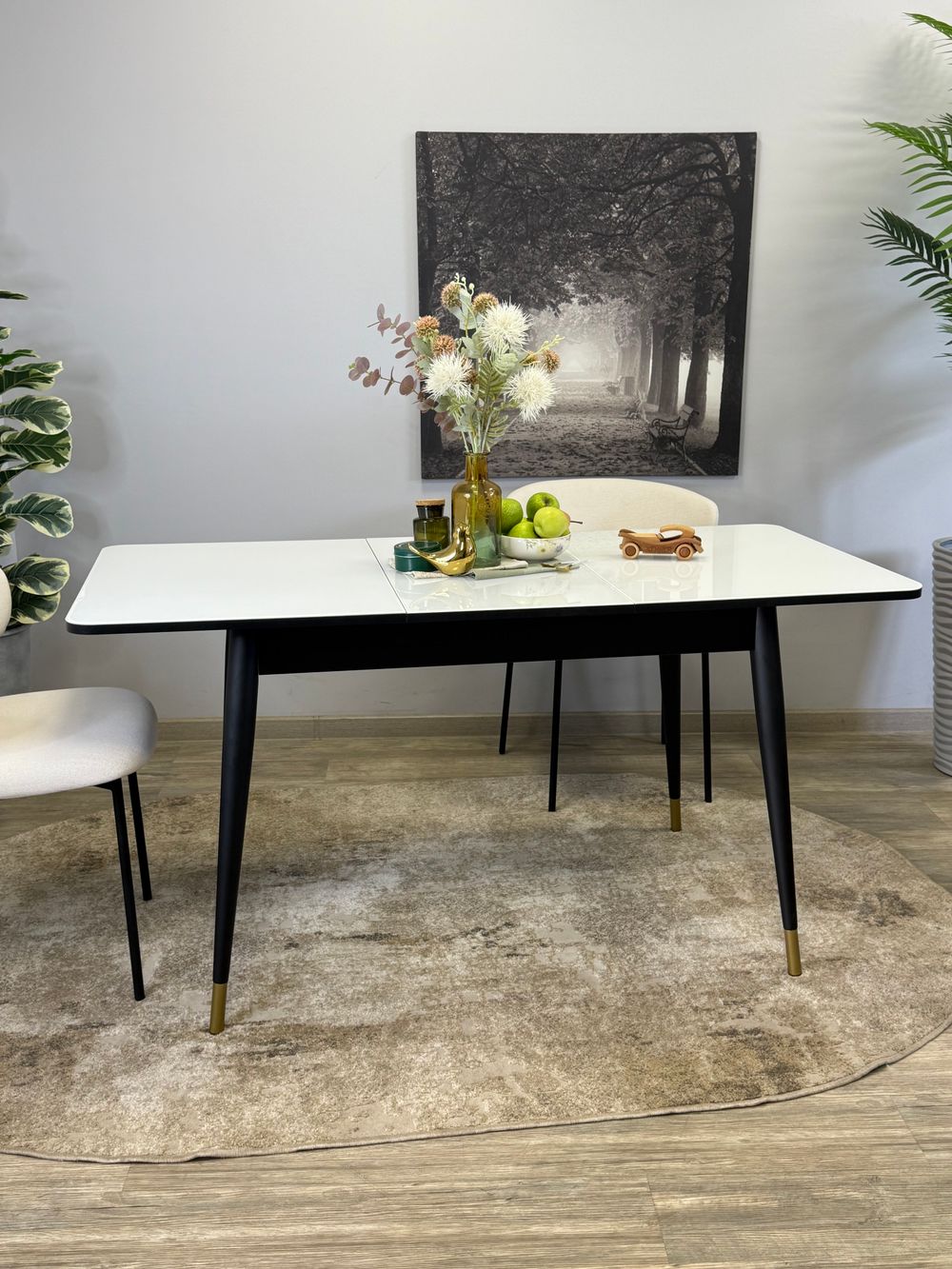 Стол KENNER 1100K венге/стекло белое глянец