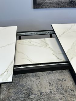 Стол KENNER AZ1400 черный/керамика белая