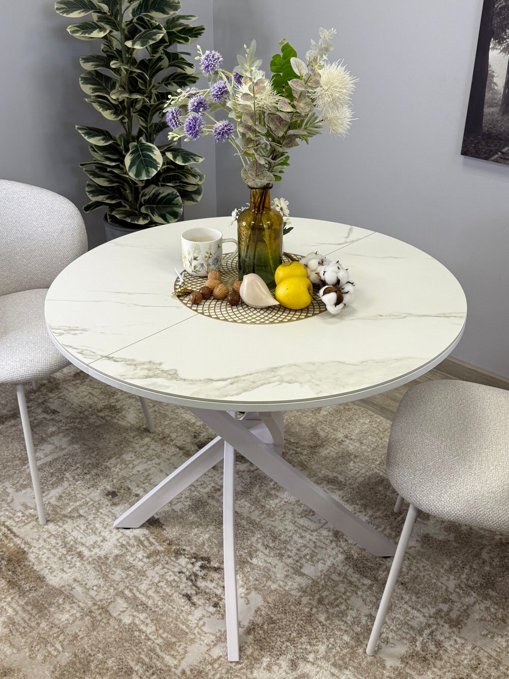 Стол KENNER R900 белый/керамика белая