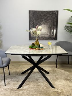 Стол Kenner BR1200, черный/керамика ITALIAN MIDDLE GRAY