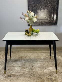 Стол KENNER 1100K венге/стекло белое глянец