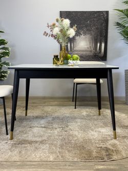 Стол KENNER 1100K венге/стекло белое глянец