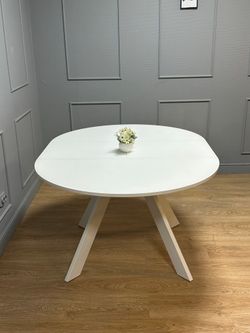 Стол KENNER RL1100 белый/стекло белое сатин