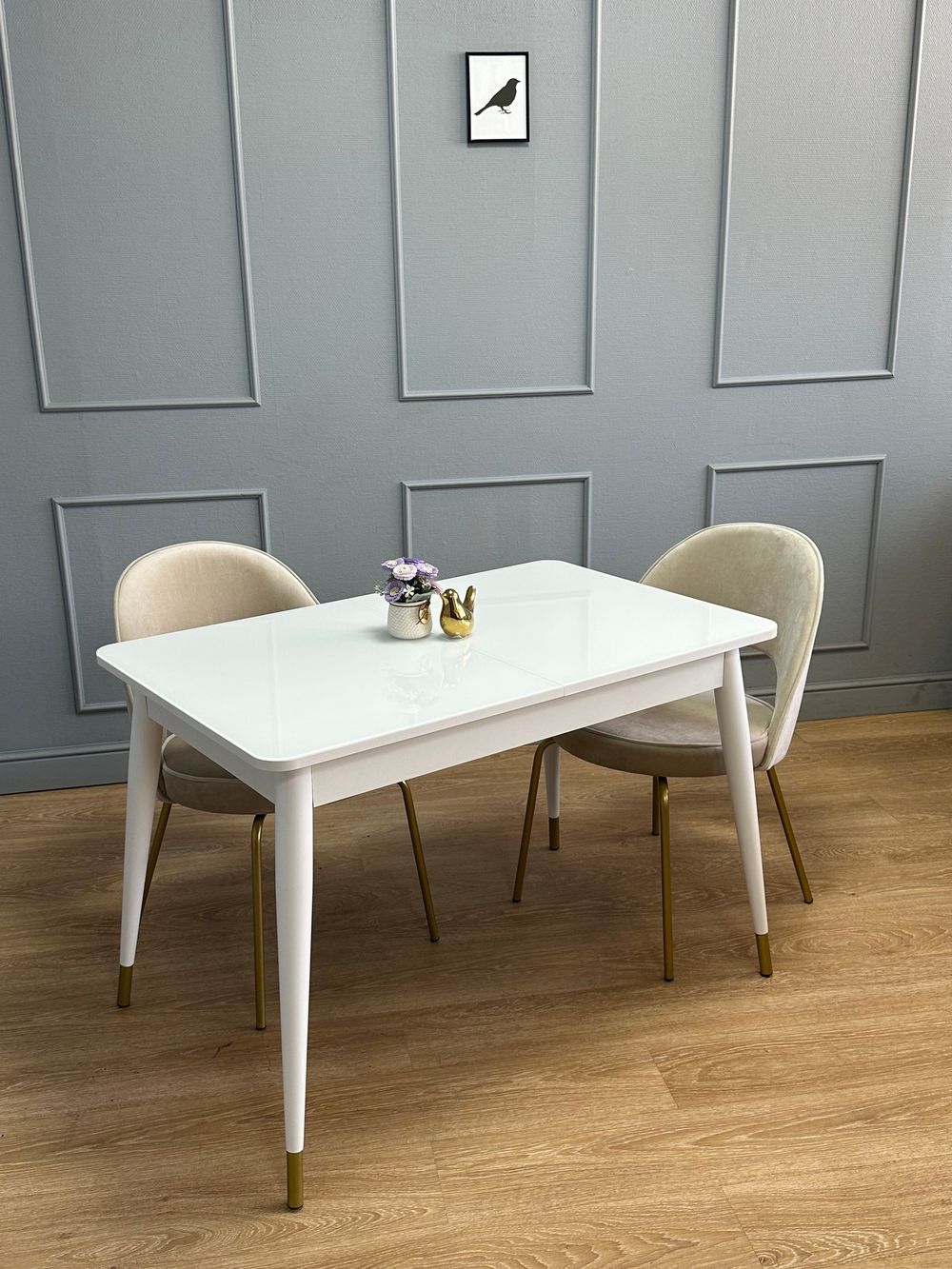 Стол KENNER 1100K белый/стекло белое глянец