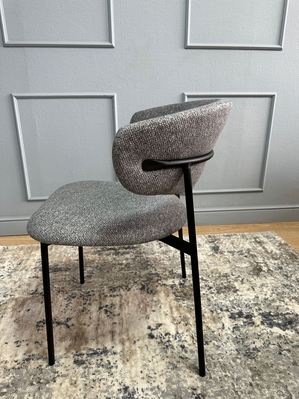 Комплект стульев 2шт KENNER 309SD черный/микробукле серый