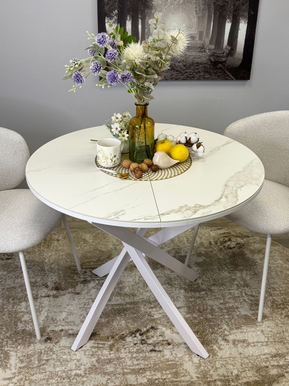 Стол KENNER R1000s белый/керамика белая