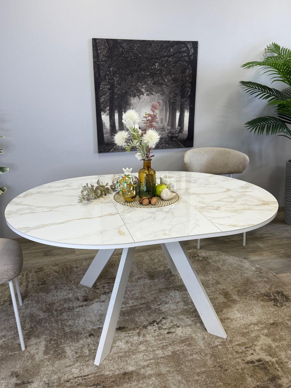 Стол KENNER RL1100 белый/керамика белая глянец