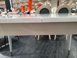 Стол KENNER K1250 белый/стекло белое сатин