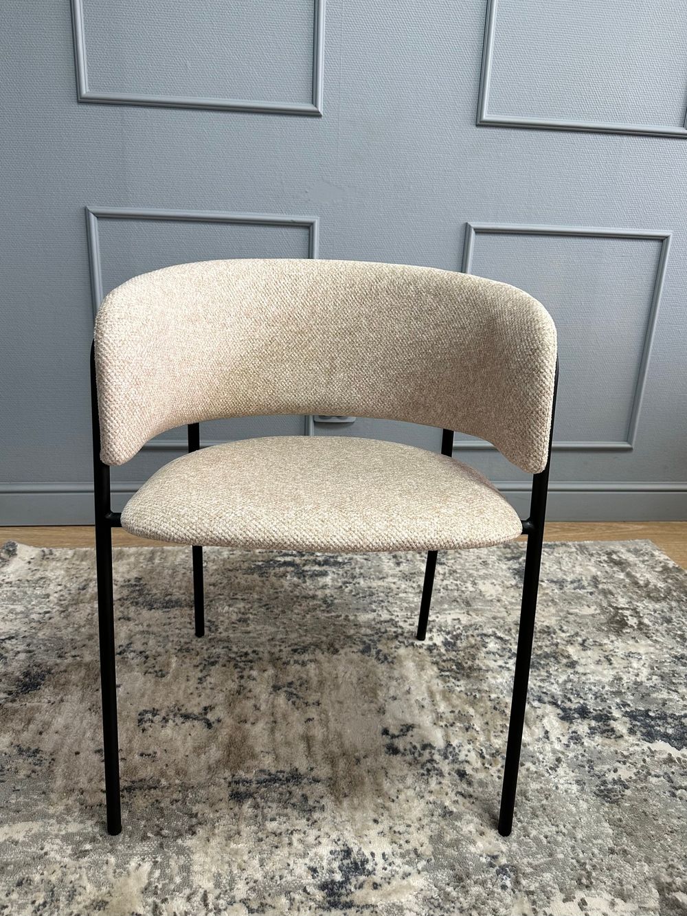 Комплект стульев 2шт KENNER 303SD черный/микробукле бежевый