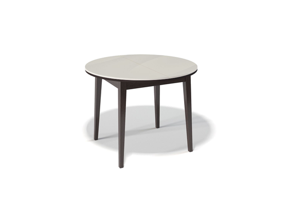 Стол Kenner 1000 M крем/стекло крем глянец