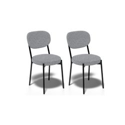 Комплект стульев 2шт KENNER 301SD черный/серый микробукле