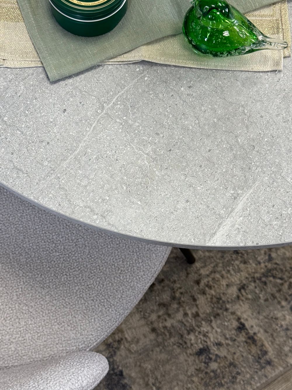 Стол KENNER RR900 черный/мрамор светло-серый