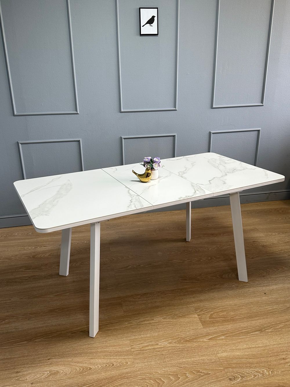 Стол KENNER AA1200 белый/керамика мрамор белый