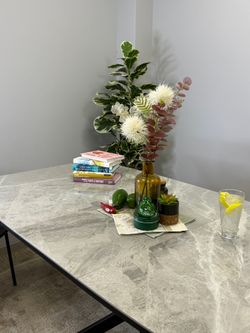 Стол KENNER BR1400 черный/керамика серая