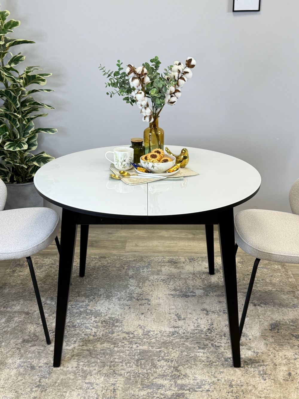 Стол KENNER 1000 М венге/стекло белое глянец