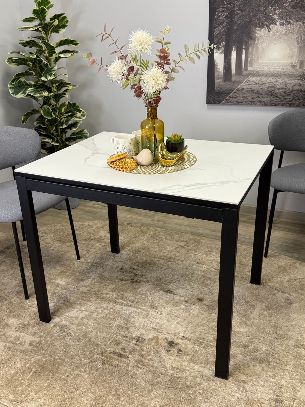 Стол KENNER LK900 белый/OKARA LIGHT YELLOW