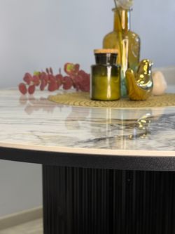 Стол KENNER LD1000 черный/керамика гранит арктический глянец