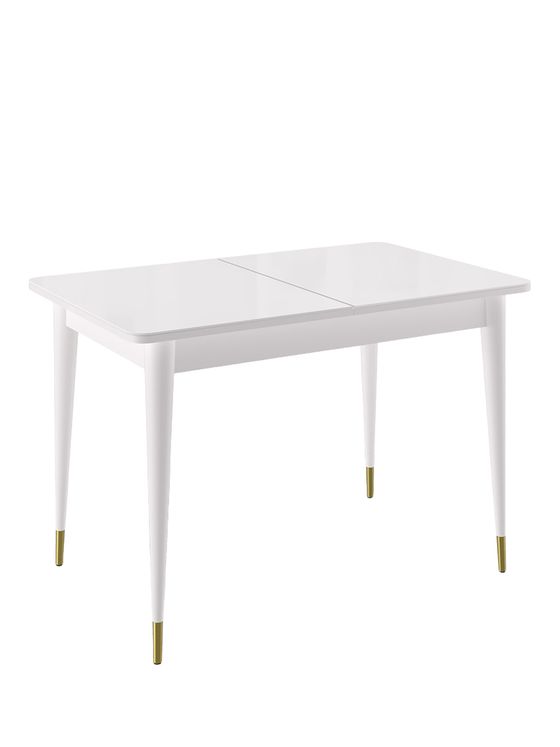 Стол KENNER 1100K белый/стекло белое глянец