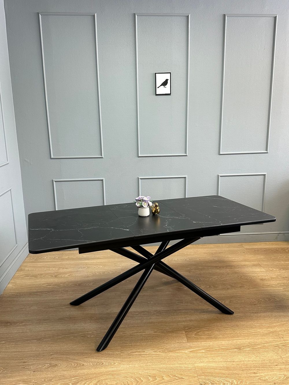 Стол KENNER DK1200 черный/керамика мрамор черный