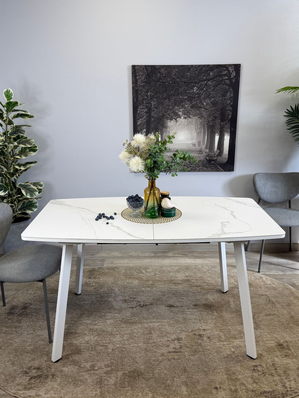 Стол Kenner AK1400, белый/керамика GLORIA WHITE арт.170190