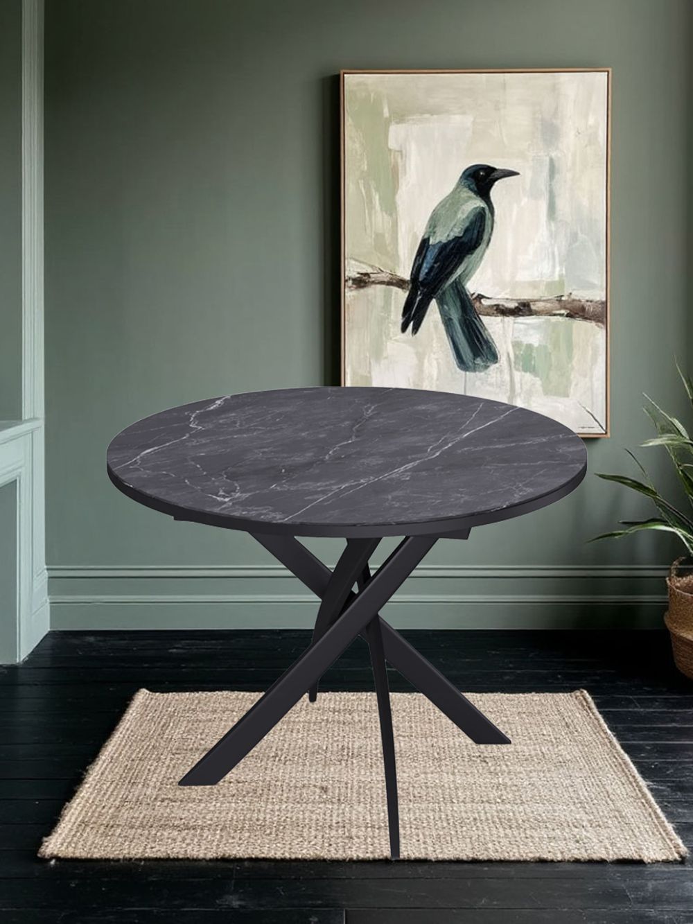 Стол KENNER R900 черный/керамика черная