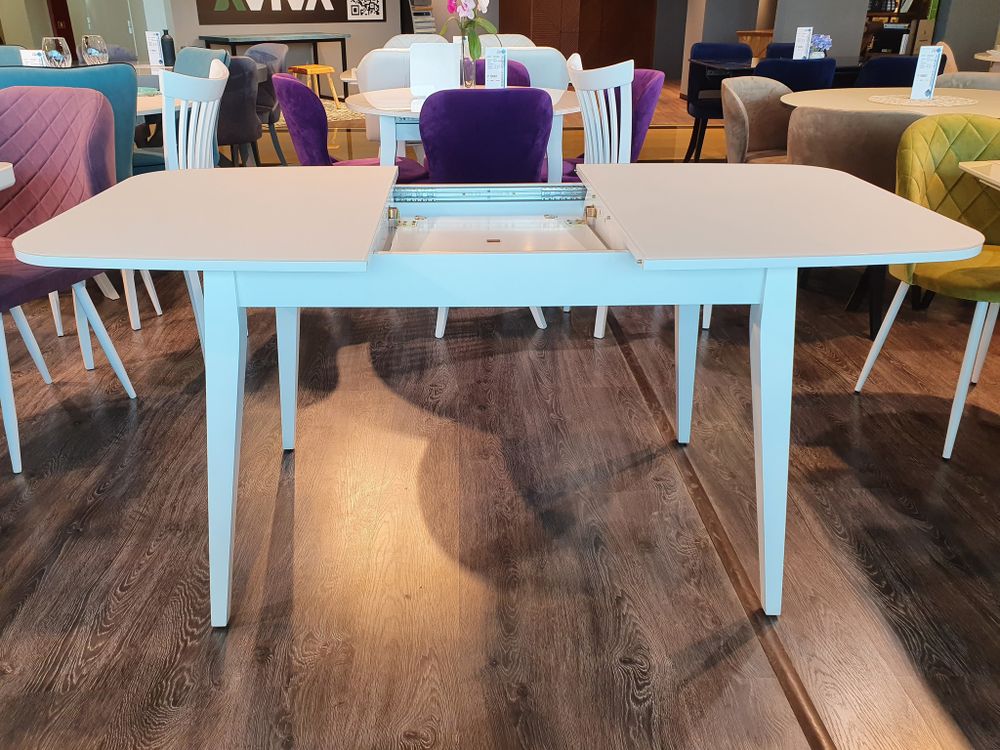 Стол KENNER 1200M белый/стекло белое сатин