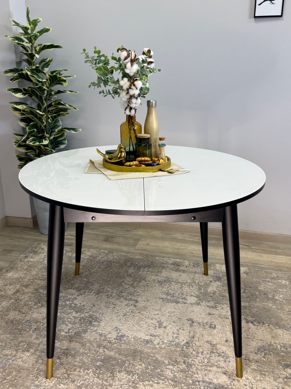 Стол KENNER 1000K венге/стекло белое глянец