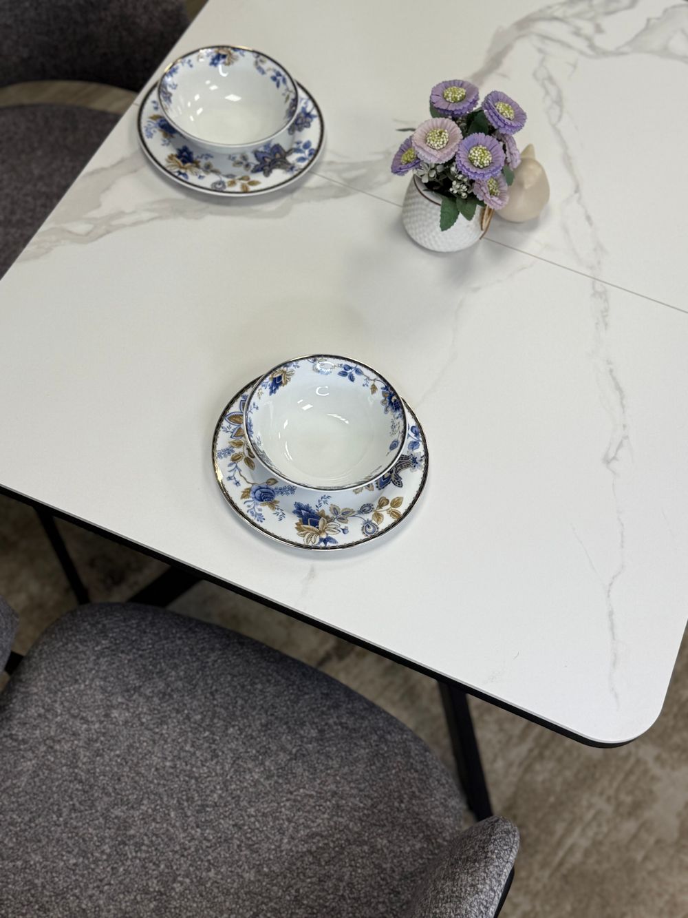 Стол Kenner BK1000, черный/керамика GLORIA WHITE