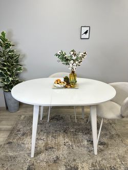 Стол KENNER 1000 М белый/стекло белое глянец