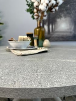 Стол KENNER RR900 белый/мрамор светло-серый