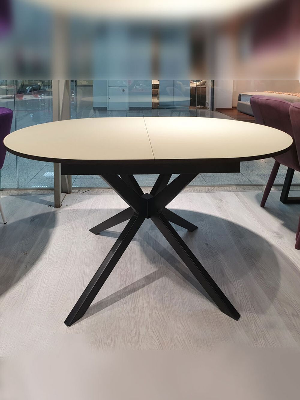 Стол KENNER B1300 венге/стекло крем сатин